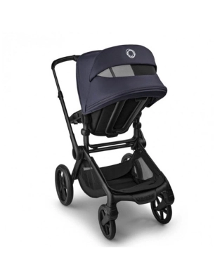 Cochecito 2 piezas Bugaboo Fox 5 Renew Negro/Negro Clásico Capota Azul Indigo