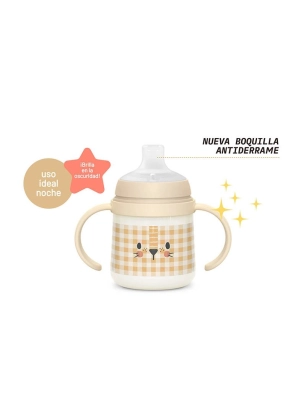 Biberón 150ml Entrena asas silicona +4m