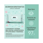 Diseño con información sobre las Toallitas Húmedas de Suavinex