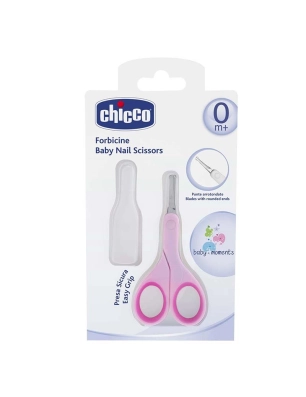 Tijeras de punta redonda para bebé de Chicco Rosa