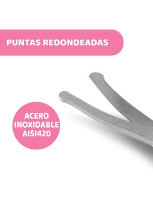 Tijeras de punta redonda para bebé de Chicco Rosa