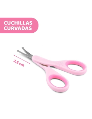 Tijeras de punta redonda para bebé de Chicco Rosa