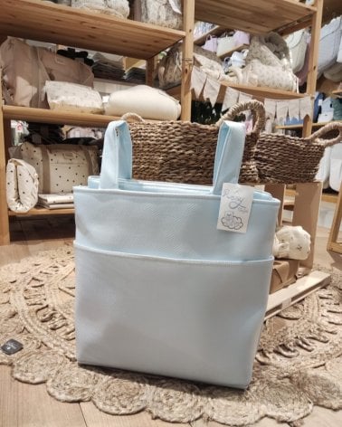 Bolsa Talega Modelo Pique de Rosy Fuentes Celeste