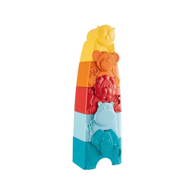 Torre Apilable 2 en 1 Animalitos Eco de Chicco Torre Apilable 2 en 1 Animalitos Eco de Chicco