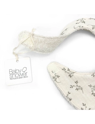 Babero Estampado Babyshower Olive Bloom