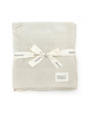 Manta Tricot Star de Babyshower Beige