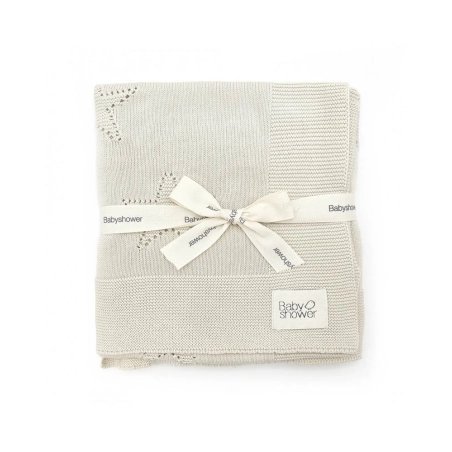 Manta Tricot Star de Babyshower Beige