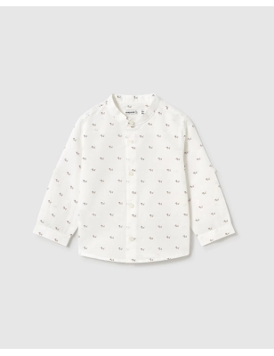Camisa M/L Lino Cuello Mao De Mayoral
