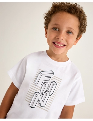 Camiseta M/C Embossed 'Fun' De Mayoral