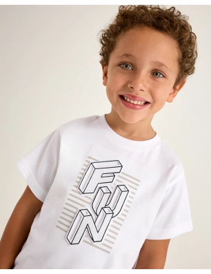 Camiseta M/C Embossed 'Fun' De Mayoral