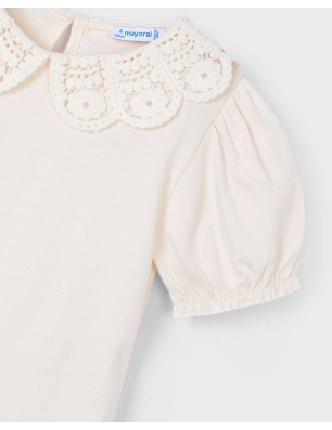 Camiseta M/C Cuello Crochet De Mayoral
