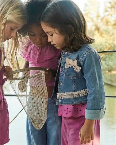 Cazadora Denim Guipur De Mayoral