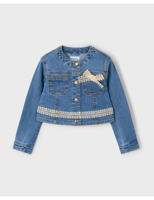 Cazadora Denim Guipur De Mayoral