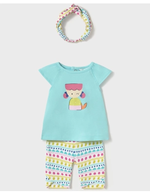 Conj. Leggings Capri Y Diadem De Mayoral
