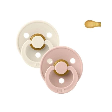 Pack de 2 Chupetes Colour de BIBS Ivory / Blush