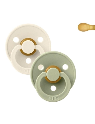 Pack de 2 Chupetes Colour de BIBS Ivory / Sage