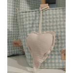 Colgante Corazón Only Bambula de Giraffa Bianca e Blu Piedra