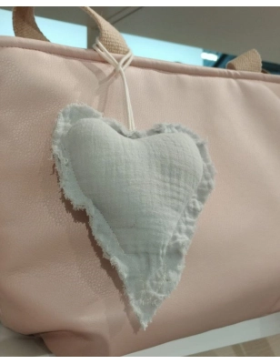 Colgante Corazón Only Bambula de Giraffa Bianca e Blu Gris