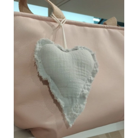 Colgante Corazón Only Bambula de Giraffa Bianca e Blu Gris