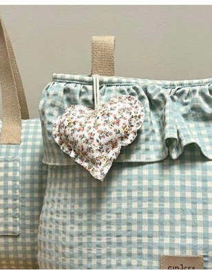 Colgante Corazón Rosela de Giraffa Bianca e Blu