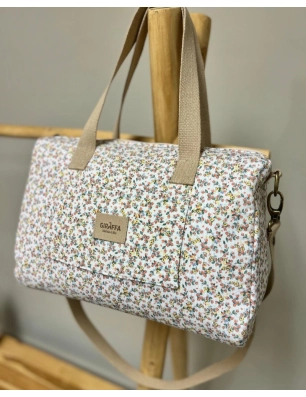 Bolsa Zip Rosela de Giraffa Bianca e Blu