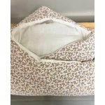 Saco Cuco con Capucha Rosela Interior Bambula de Giraffa Bianca e Blu