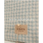 Saco Cuco Luigi Interior Bambula de Giraffa Bianca e Blu Aqua