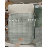 Saco Cuco Luigi Interior Bambula de Giraffa Bianca e Blu Aqua