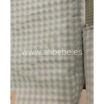 Saco Cuco Luigi Interior Bambula de Giraffa Bianca e Blu Aqua