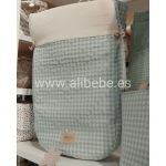 Saco Cuco Luigi Interior Bambula de Giraffa Bianca e Blu Aqua