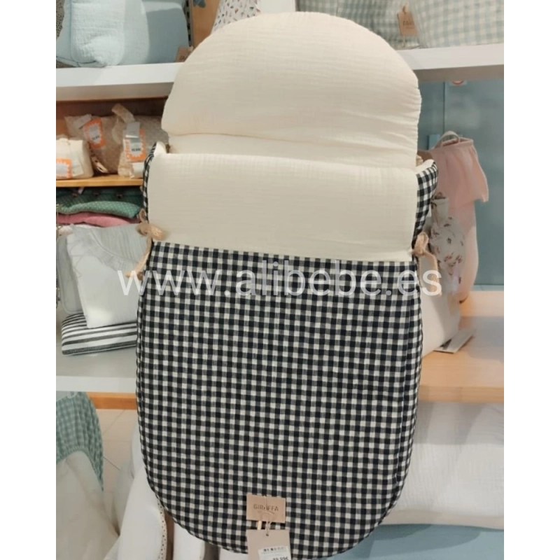 Saco Cuco Luigi Interior Bambula de Giraffa Bianca e Blu