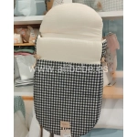 Saco Cuco Luigi Interior Bambula de Giraffa Bianca e Blu Negro