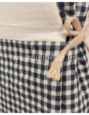 Saco Cuco Luigi Interior Bambula de Giraffa Bianca e Blu Negro