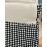 Saco Cuco Luigi Interior Bambula de Giraffa Bianca e Blu Negro