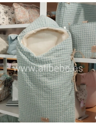 Saco Cuco Capucha Luigi Interior Bambula de Giraffa Bianca e Blu
