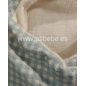 Saco Cuco Capucha Luigi Interior Bambula de Giraffa Bianca e Blu