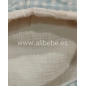 Saco Cuco Capucha Luigi Interior Bambula de Giraffa Bianca e Blu