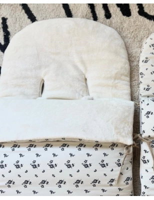 Saco Silla Hub/Mac Greta Pelo Crema de Giraffa Bianca e Blu