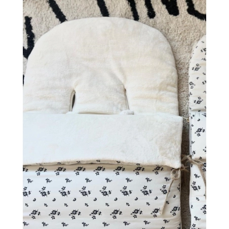 Saco Silla Hub/Mac Greta Pelo Crema de Giraffa Bianca e Blu