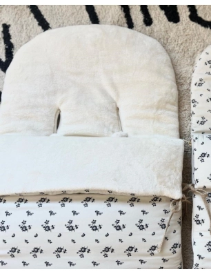 Saco Silla Buga Greta Pelo Crema de Giraffa Bianca e Blu