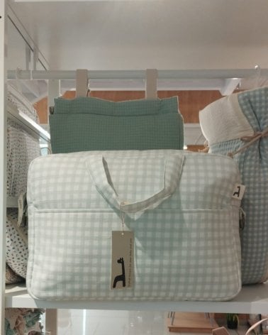 Bolso Canastilla It Vichy de Giraffa Bianca e Blu