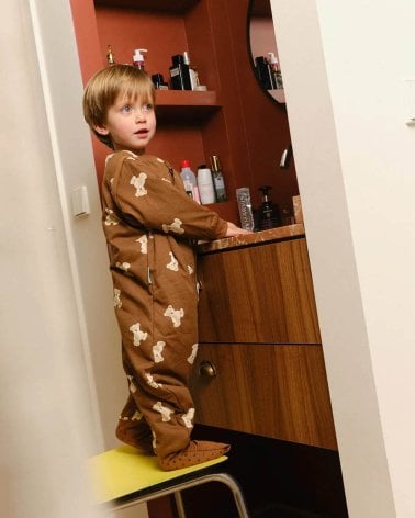 Saco de Dormir de Entretiempo Pies Calcetín y Manga de Molis&Co Teddy Mocca