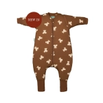 Saco de Dormir de Entretiempo Pies Calcetín y Manga de Molis&Co Teddy Mocca