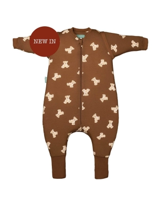 Saco de Dormir de Entretiempo Pies Calcetín y Manga de Molis&Co Teddy Mocca
