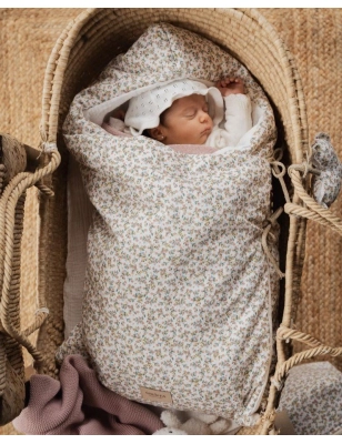 Saco Cuco con Capucha Rosela Interior Bambula de Giraffa Bianca e Blu