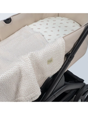 Sábana Bajera para Capazo con Muselina Mimosa de Walking Mum Rosa