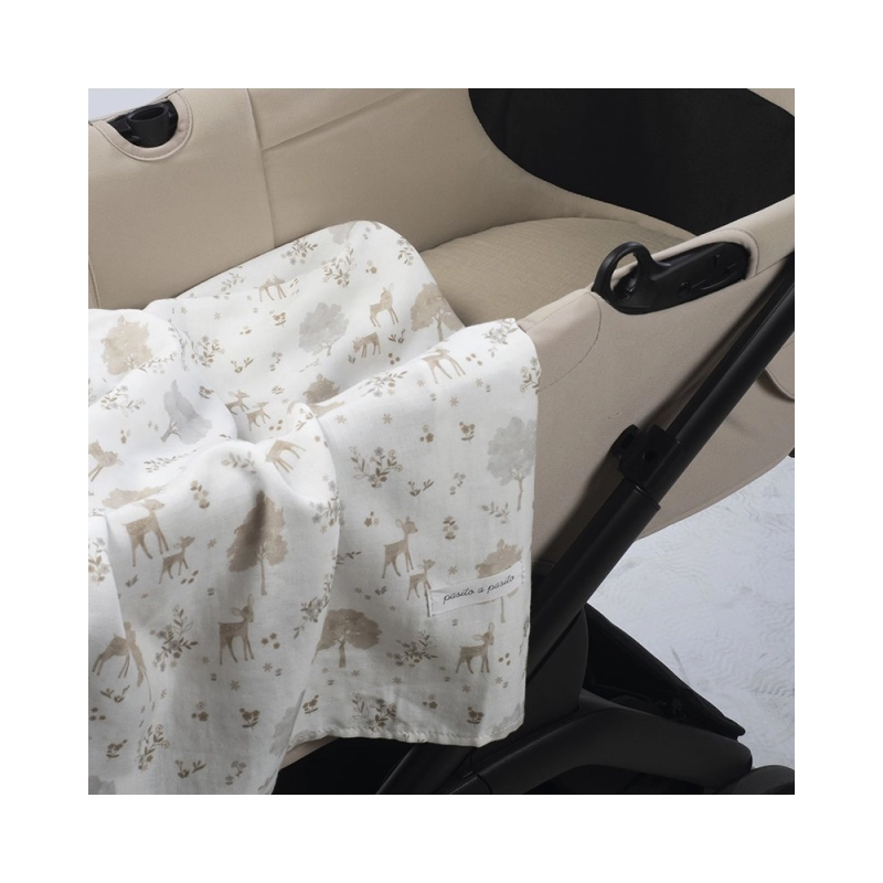 Sábana bajera para Capazo con Muselina Nara de Pasito a Pasito