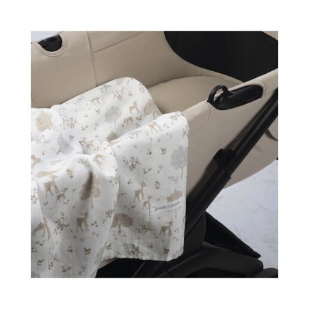 Sábana bajera para Capazo con Muselina Nara de Pasito a Pasito