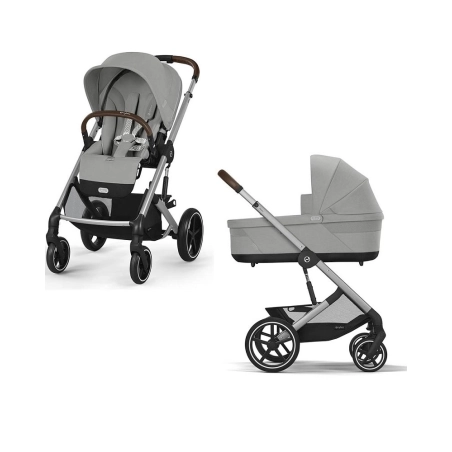 Cochecito 2 piezas Cybex Balios S Lux Stone Grey/Silver Frame