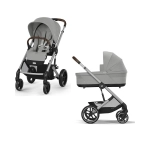 Cochecito 2 piezas Cybex Balios S Lux Stone Grey/Silver Frame